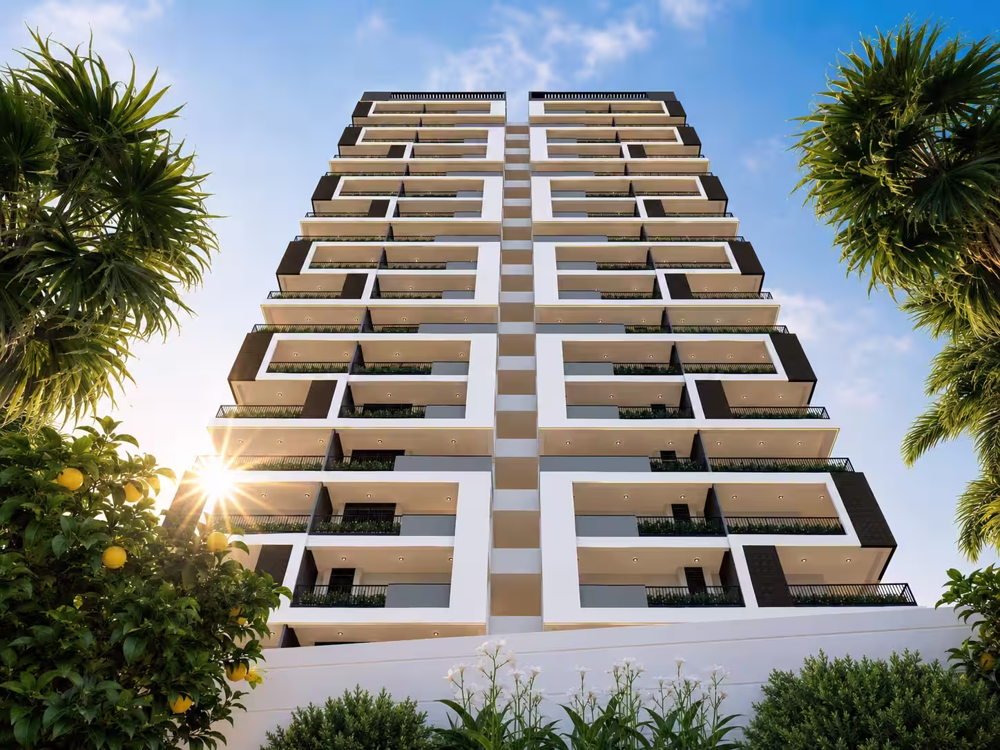 Modern architecture minimal landscape